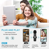 iZEN Mini Wireless Lavalier Microphone for Type-C port Phones, Plug-Play Wireless Lapel Mic with 2 Microphones for USB-C Android Phone Video Recording, Interview, Vlog, Auto Sync and Noise Reduction. Good for iPhone 15 and Android phones with usb c port