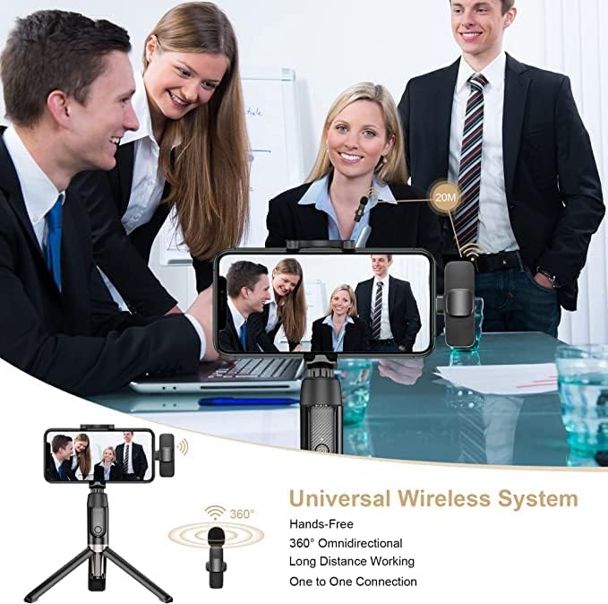 iZEN Mini Wireless Lavalier Lapel Microphone for Recording, Mic Live Streaming for Android Phones (USB type C port only) Compatible with Samsung, Huawei, Vivo, Oppo for YouTube, TikTok, Facebook etc