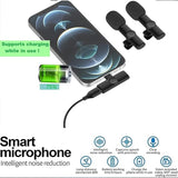 Dual Wireless Mini Lavalier Lapel i Mic with clip on Microphone for Video Recording for iphone and iPad Mini We Microphone Wireless ireless Lavalier Mic iphonMic for TikTok YouTube Stream Vlog