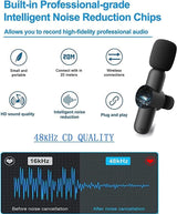 iZEN Mini Wireless Lavalier Lapel Microphone for Recording, Mic Live Streaming for Android Phones (USB type C port only) Compatible with Samsung, Huawei, Vivo, Oppo for YouTube, TikTok, Facebook etc