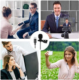 6m/19ft Lavalier Lapel Microphone USB C Professional Omnidirectional Condenser Clip on Microphone for Recording, Vlogging, Podcasting Compatible with Laptop, Tablet, Computer